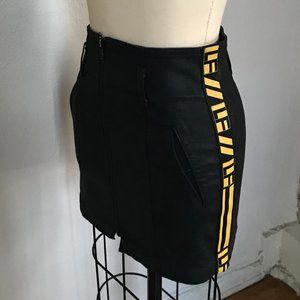 Black Stretchy Denim mini skirt LF